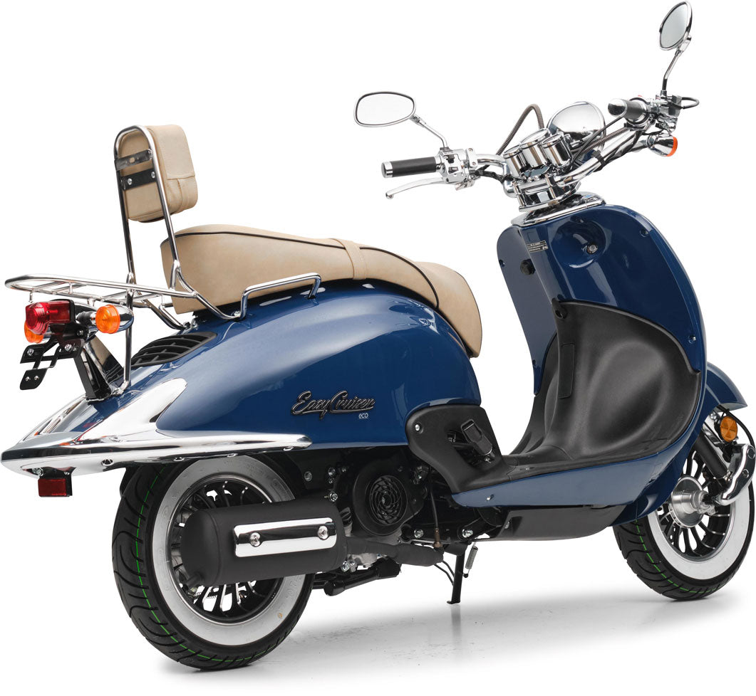 Retro Motorroller EasyCruiser Eco Dunkelblau 50ccm