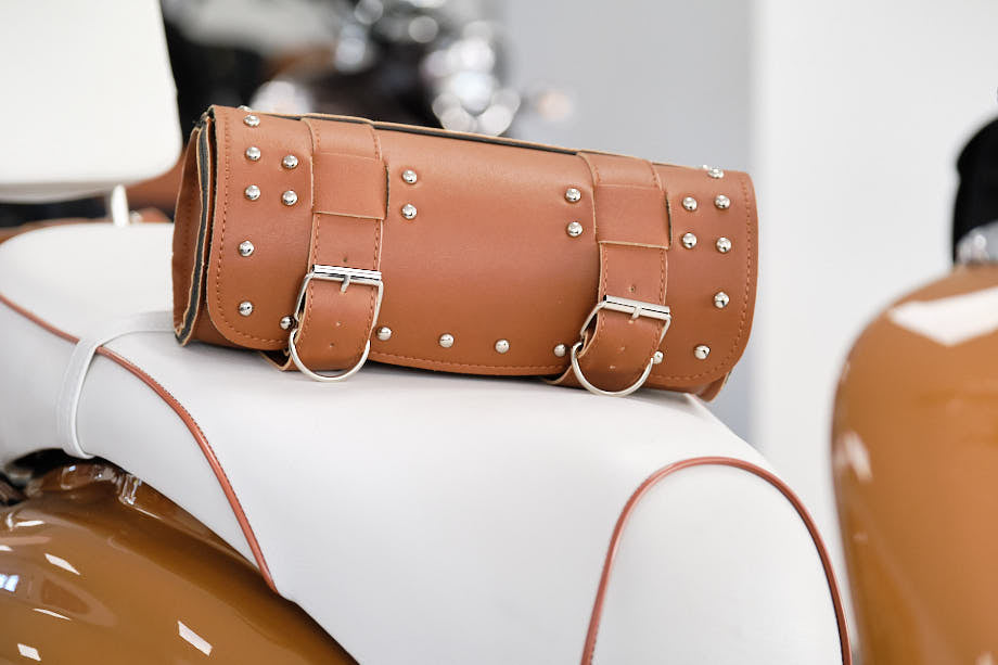 Retro Tasche Lederoptik Größe S Braun