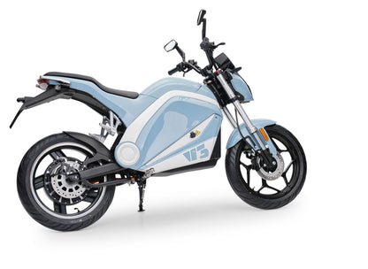 Elektro Motorroller V3 Hellblau 3000 Watt 45 km/h